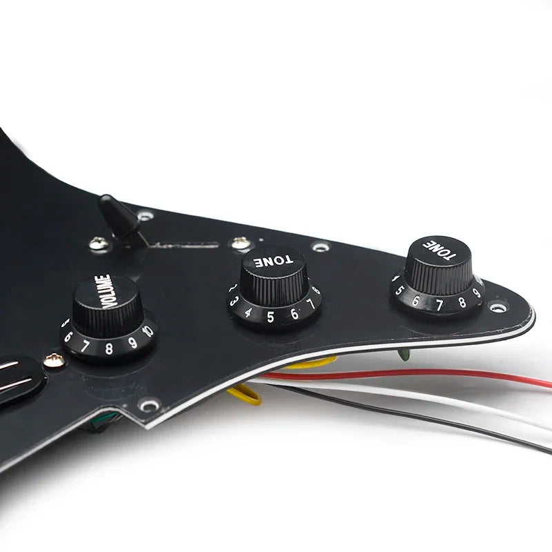 SSS Prewired Loaded Electric Guitar Pickguard Set Dual Rail Pickups For Fender Stratocaster Strat