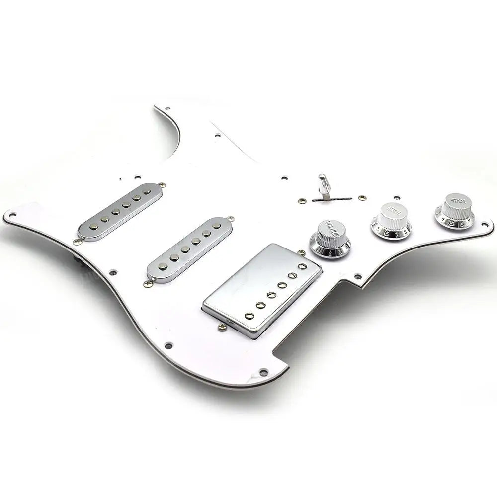 SSH White Loaded Prewired Guitar Pickguard with Multi Switches Wiring Tones For Fender Stratocaster Strat