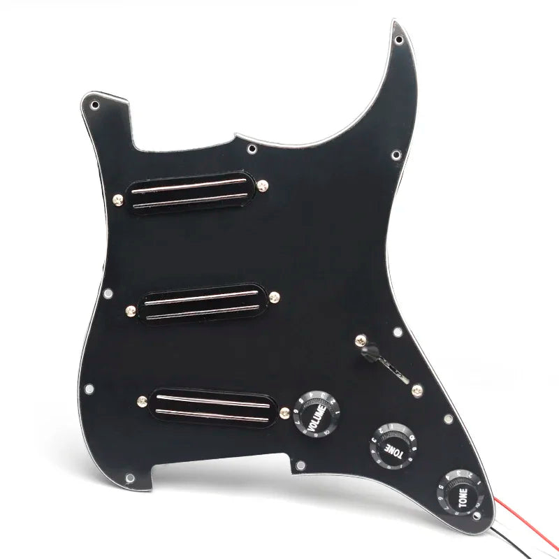 SSS Prewired Loaded Electric Guitar Pickguard Set Dual Rail Pickups For Fender Stratocaster Strat