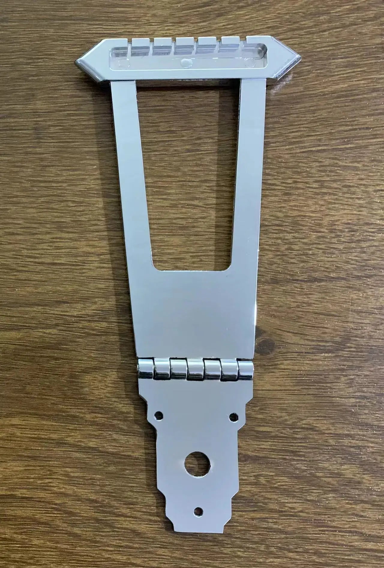 Chrome Jazz Guitar Tailpiece Trapeze