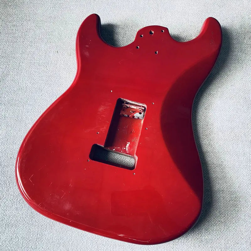 Gloss Red Okoume Wood Guitar HSS Body For Fender Stratocaster Strat