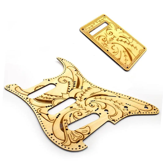 Basswood Guitar Scratch Plate Pickguard with Back Plate For Fender Stratocaster Strat