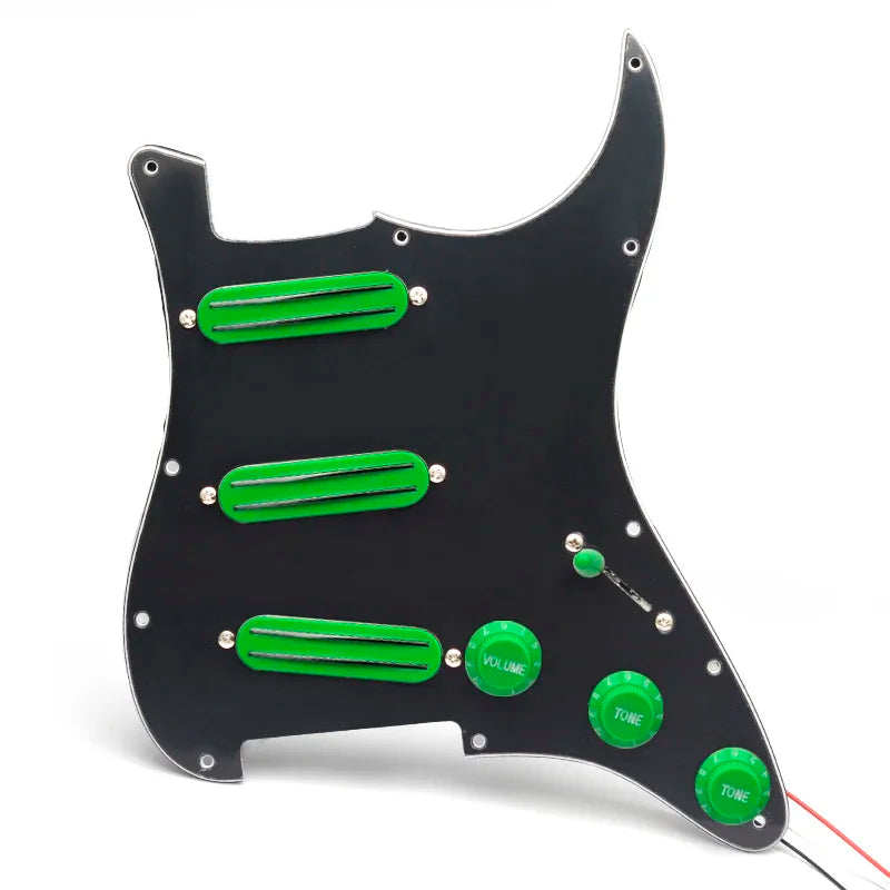 SSS Prewired Loaded Electric Guitar Pickguard Set Dual Rail Pickups For Fender Stratocaster Strat