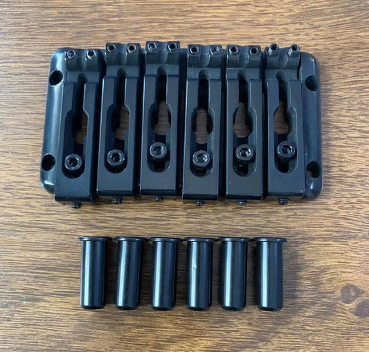 Black 6 String Bass Guitar Bridge Fit Schecter,Washburn,Xotic,Ibanez,Peavey,LTD