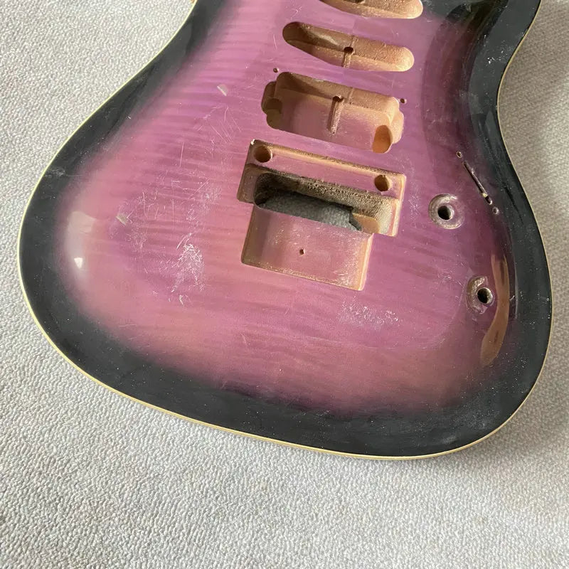 Purple Burst HSS Guitar Basswood Body with Tiger Maple Top