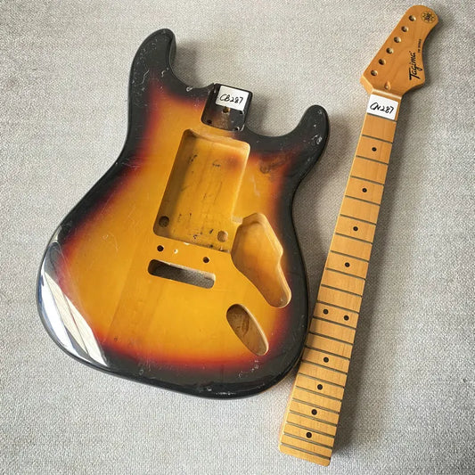 Sunburst Tobacco Burst Guitar Body with Maple Neck For Stratocaster Strat