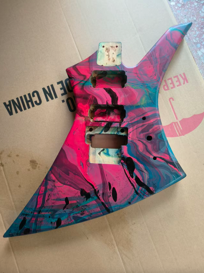 Custom Red Finish Guitar Basswood Body JS Style DIY Project