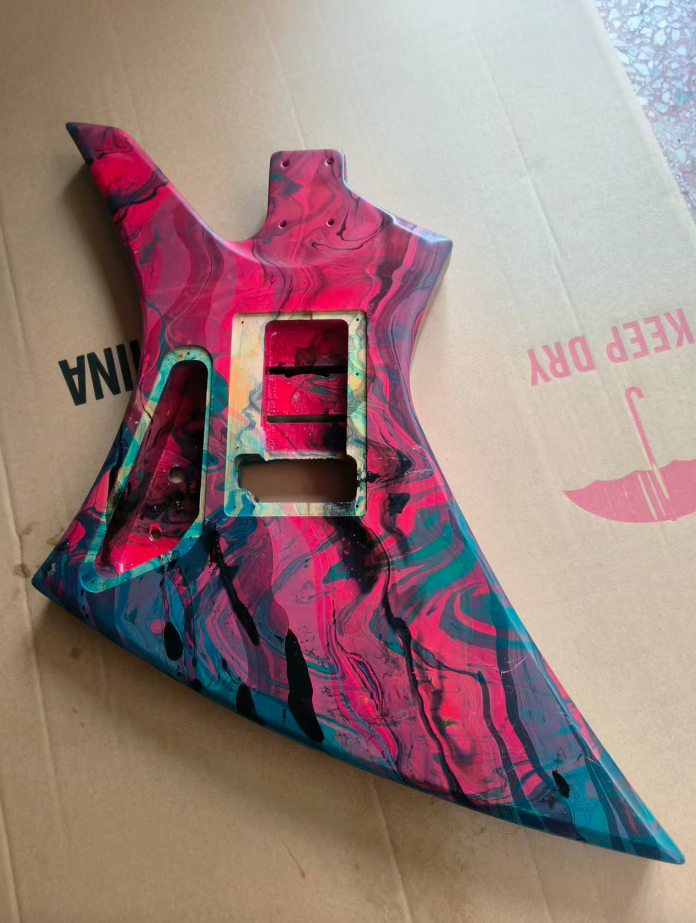 Custom Red Finish Guitar Basswood Body JS Style DIY Project