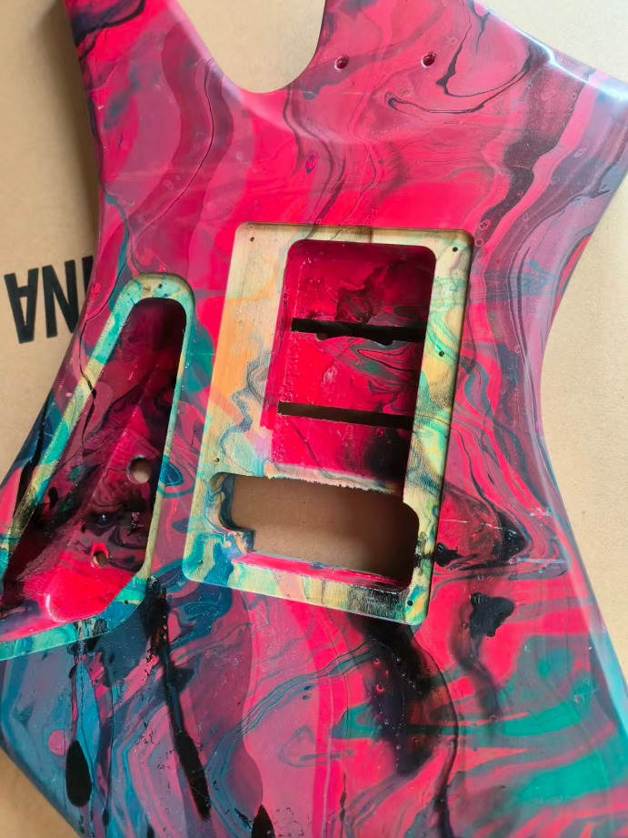 Custom Red Finish Guitar Basswood Body JS Style DIY Project