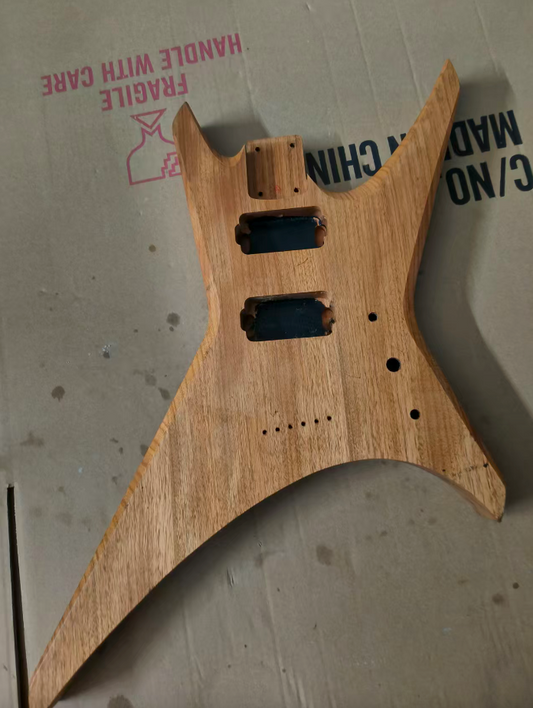 HH Mahogany Wood Guitar Body, String Through Fit Warrior DIY Project