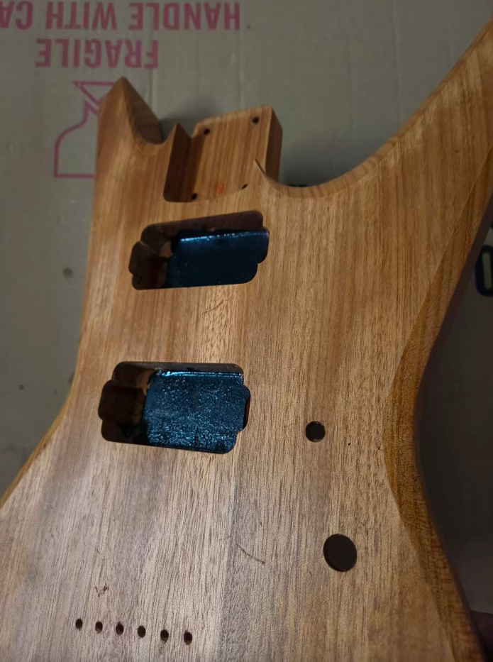 HH Mahogany Wood Guitar Body, String Through Fit Warrior DIY Project