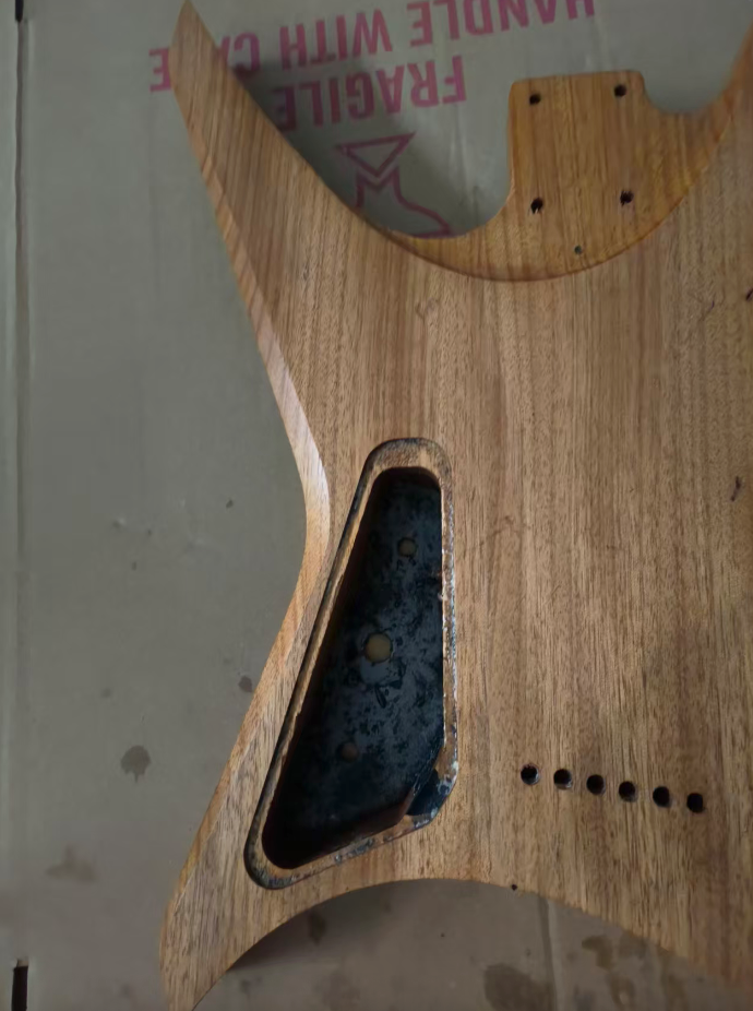 HH Mahogany Wood Guitar Body, String Through Fit Warrior DIY Project