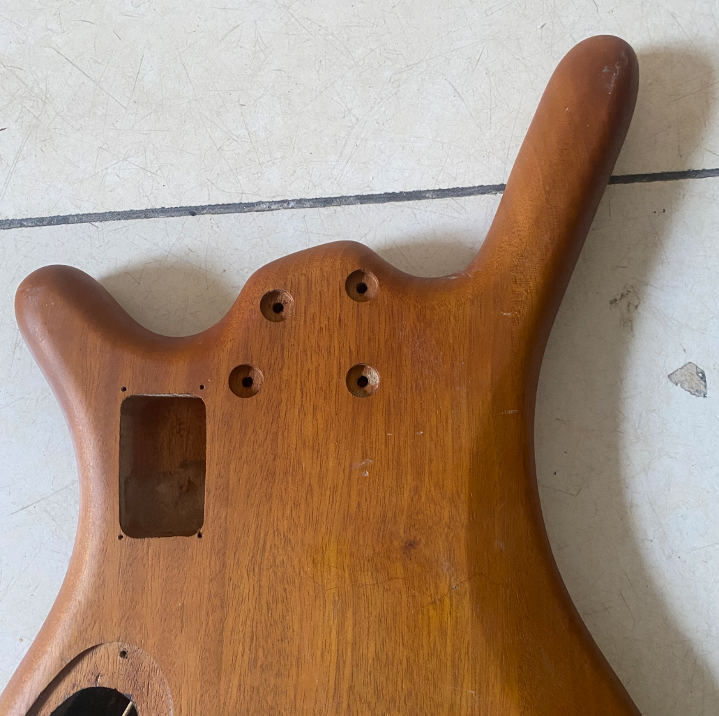 Zebra Wood Top DIY Project Bass Body Works for Warwick RockBass DIY