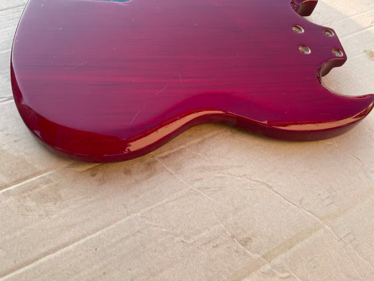 SG Bass Custom Body in Glossy Red DIY Project