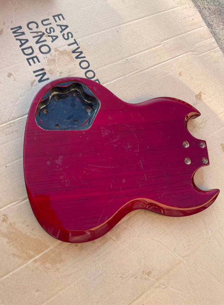 SG Bass Custom Body in Glossy Red DIY Project