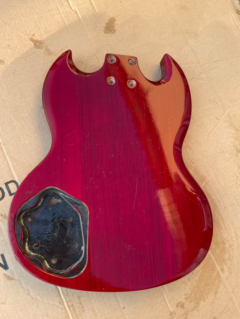 SG Bass Custom Body in Glossy Red DIY Project