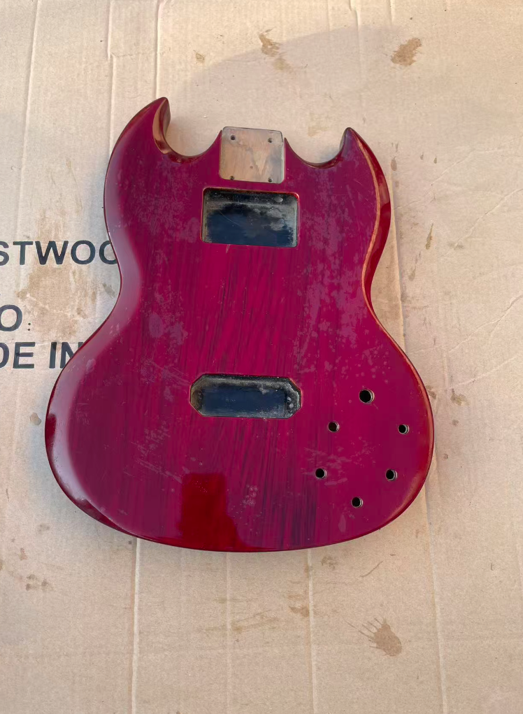 SG Bass Custom Body in Glossy Red DIY Project
