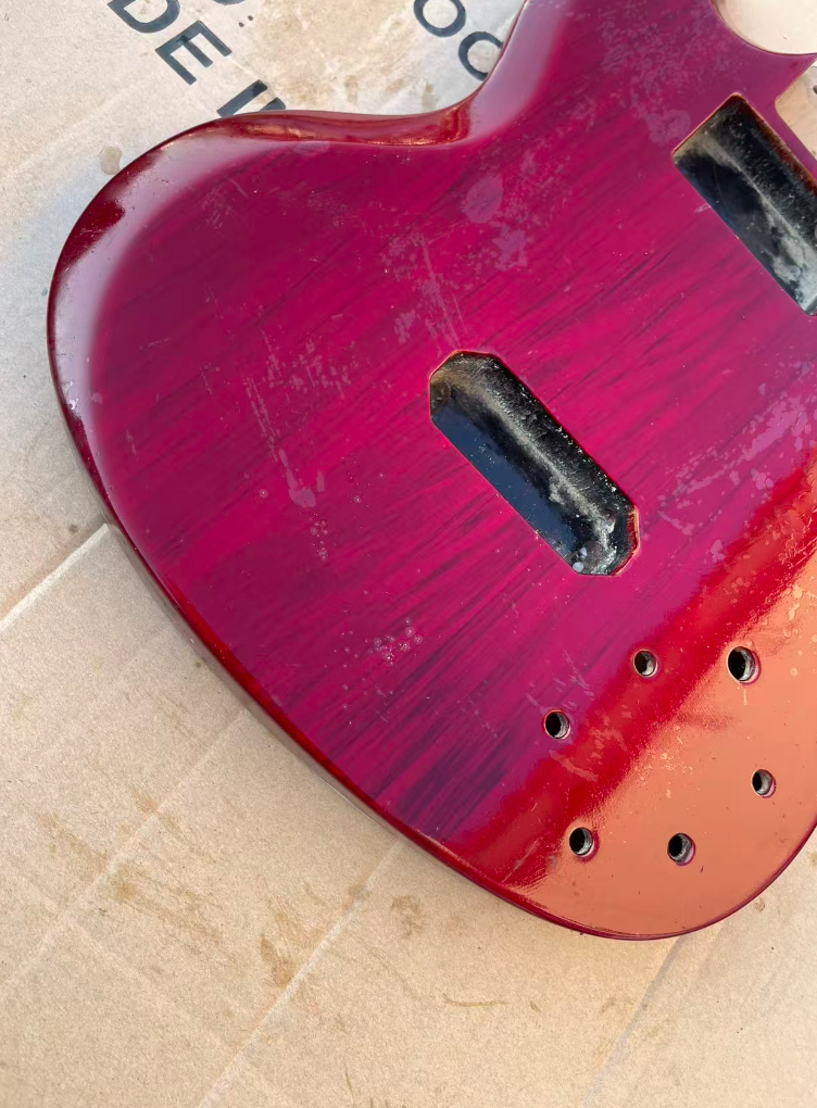 SG Bass Custom Body in Glossy Red DIY Project