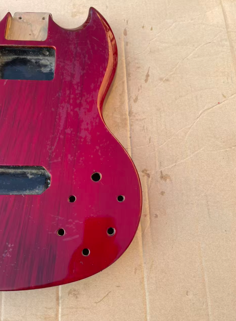 SG Bass Custom Body in Glossy Red DIY Project