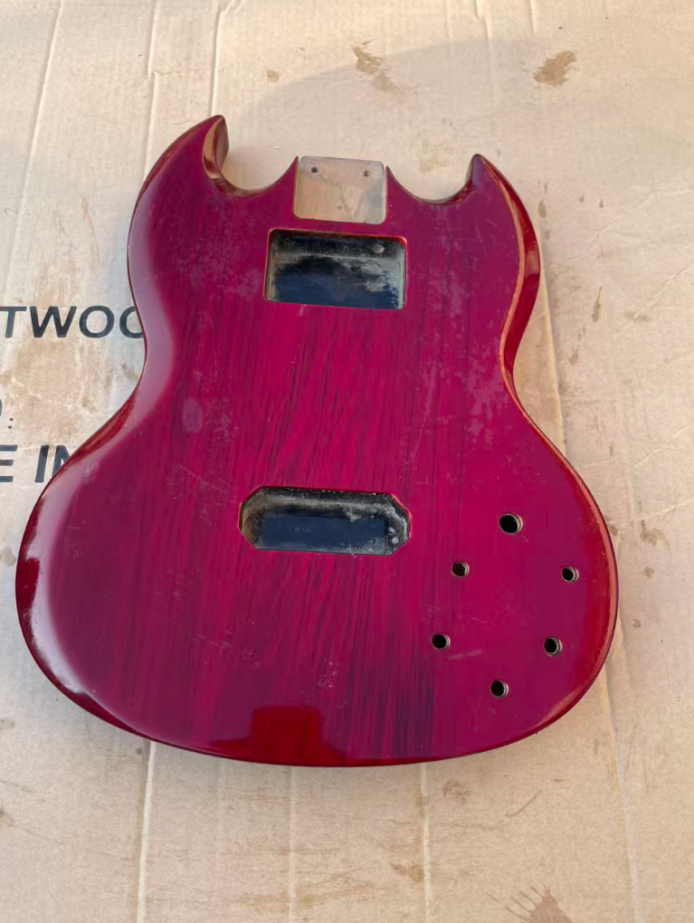 SG Bass Custom Body in Glossy Red DIY Project