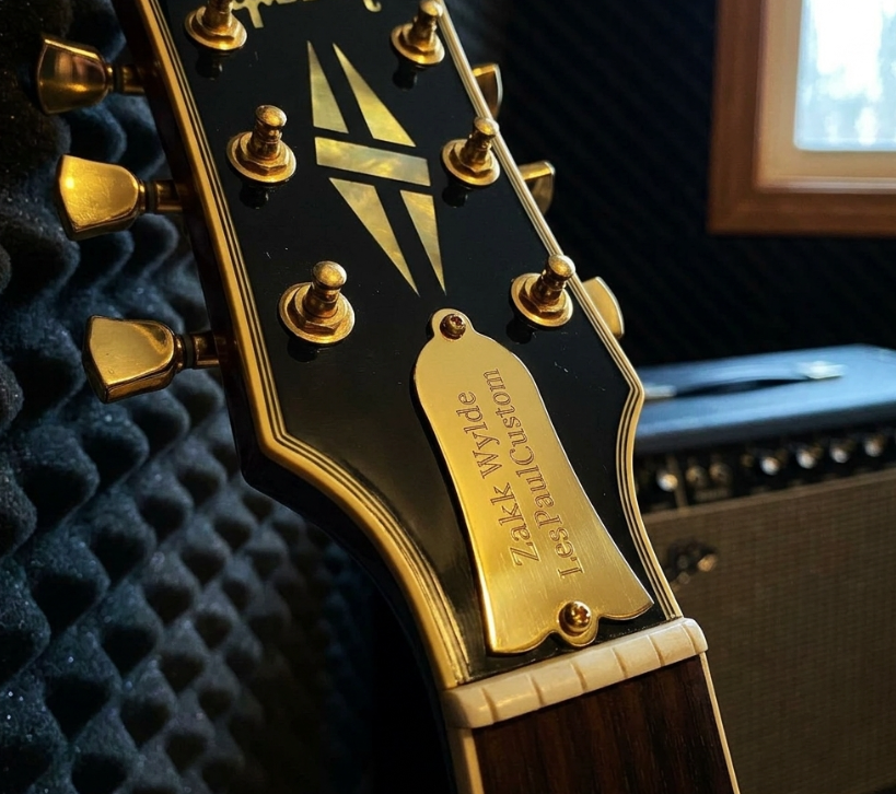 Gold Brass Guitar Truss Rod Cover For Zakk Wylde Les Paul LP