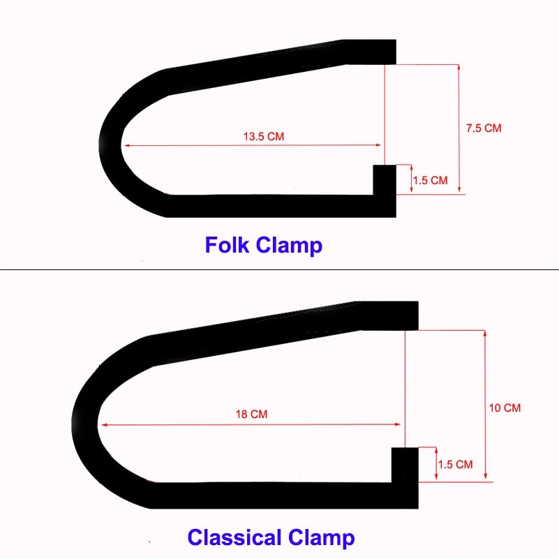 Acoustic/Classical Guitar Bridge Clamp / Cast Steel Deep Throat Clamp / Deep Reach C-Clamp Guitar Repaired Tool Accessories
