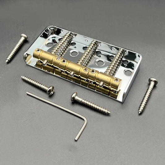 Chrome Short Guitar Fixed Bridge with Brass Saddles For Fender Telecaster Tele