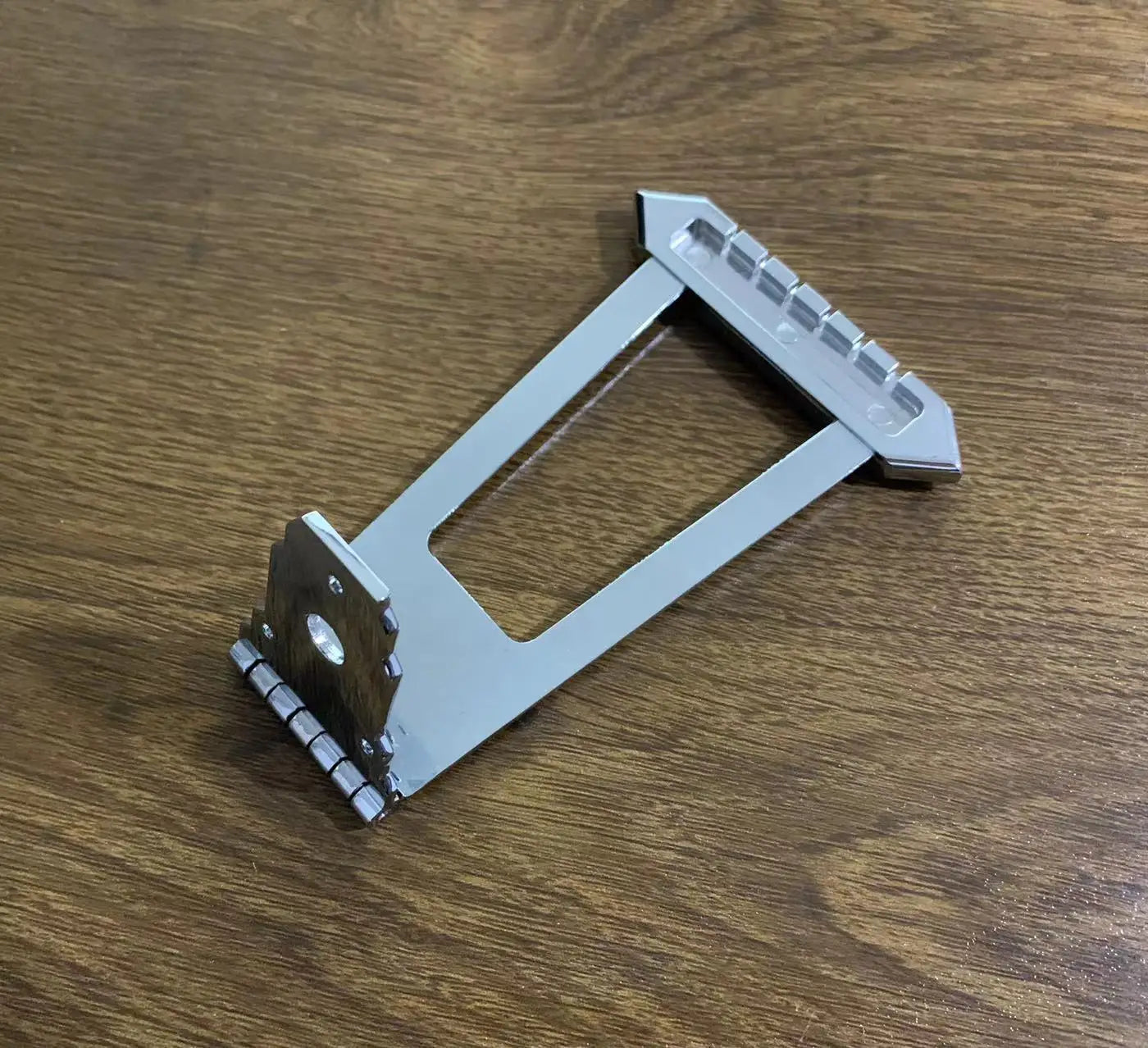 Chrome Jazz Guitar Tailpiece Trapeze