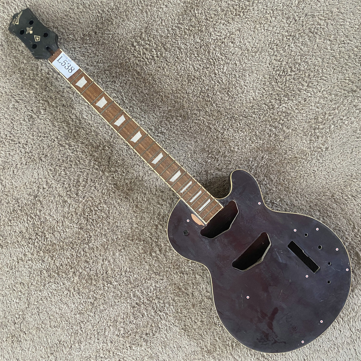 4 String Bass Semi Finished Project, Mahogany Body, Rosewood Fingerboard Neck - L538