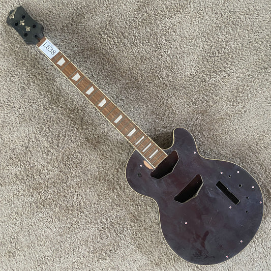 4 String Bass Semi Finished Project, Mahogany Body, Rosewood Fingerboard Neck - L538