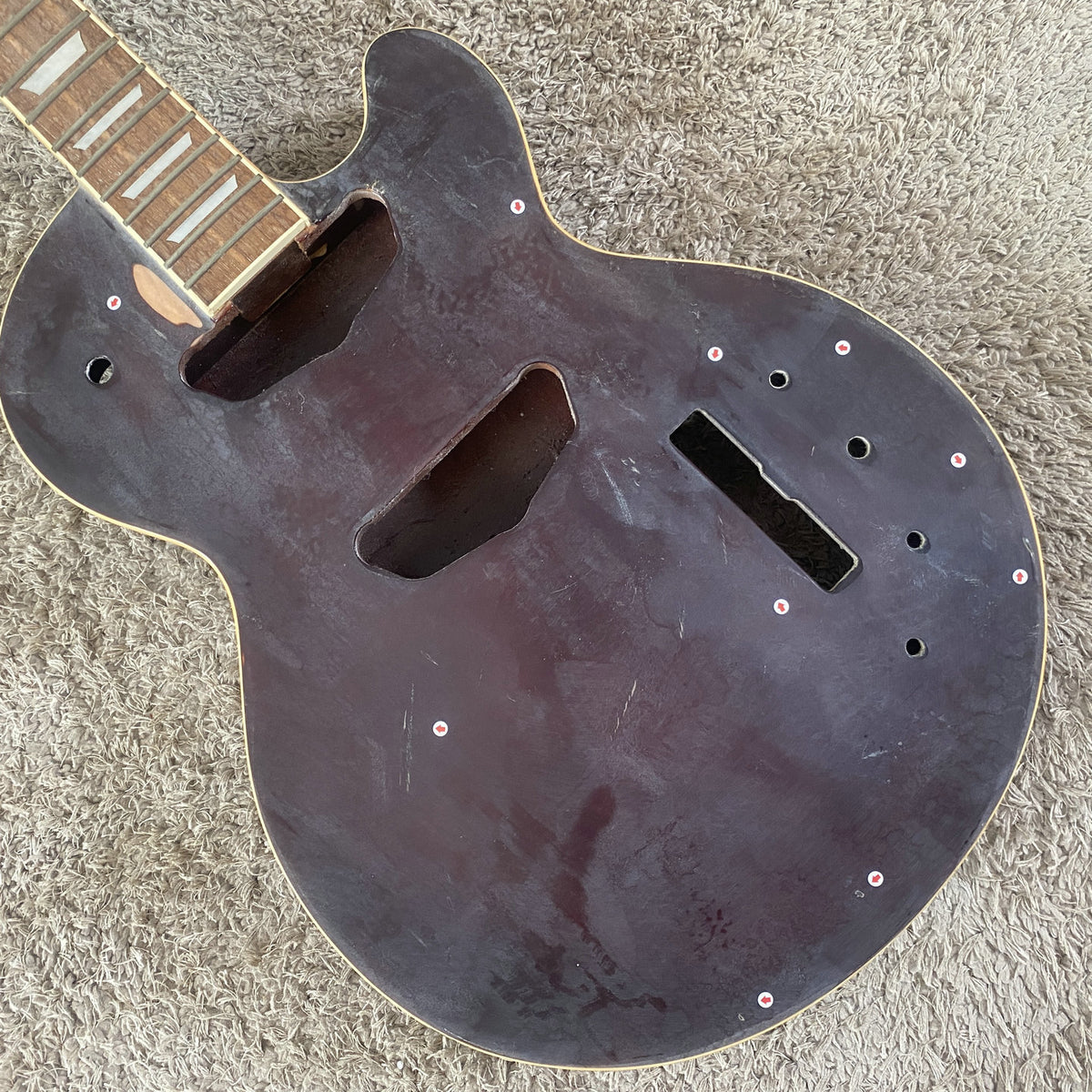 4 String Bass Semi Finished Project, Mahogany Body, Rosewood Fingerboard Neck - L538