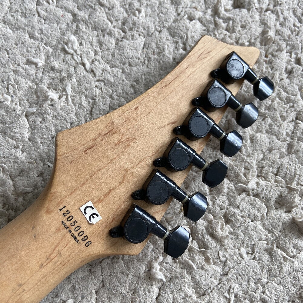 Black Washburn Guitar Maple Neck and Rosewood Fingerboard with Tuning Pegs
