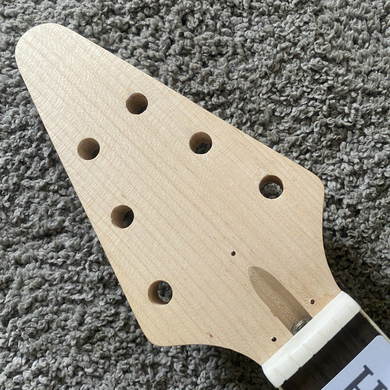 Flying V DIY Electric Guitar Kit, Okoume Body, Maple Neck, Rosewood Fingerboard