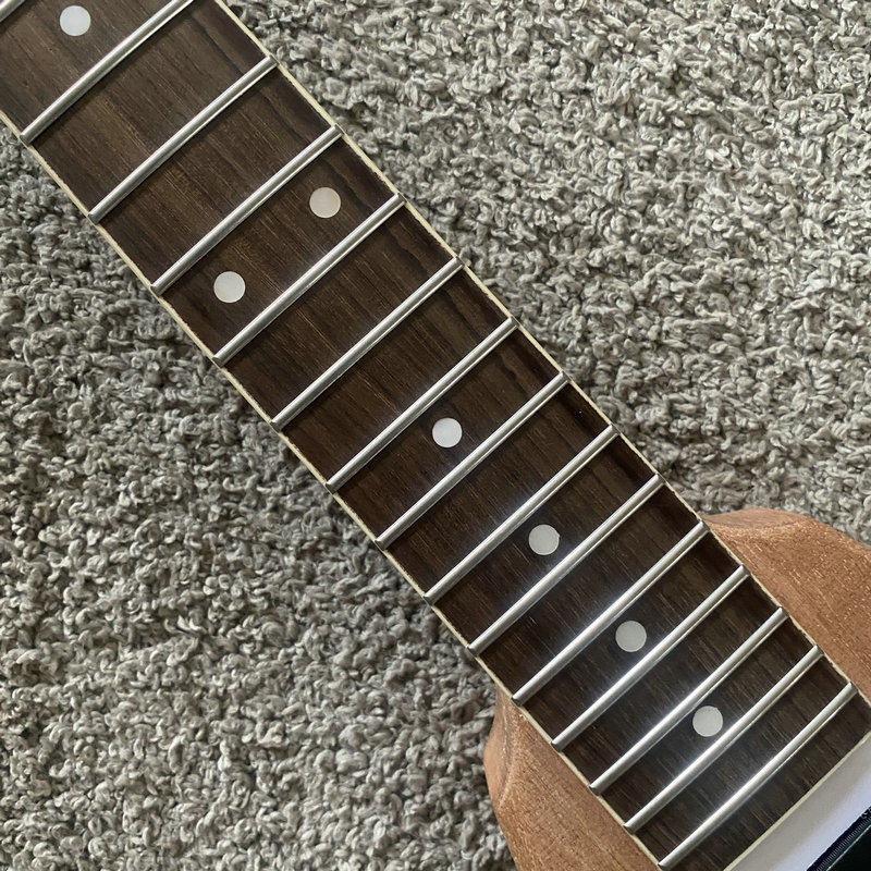 Flying V DIY Electric Guitar Kit, Okoume Body, Maple Neck, Rosewood Fingerboard