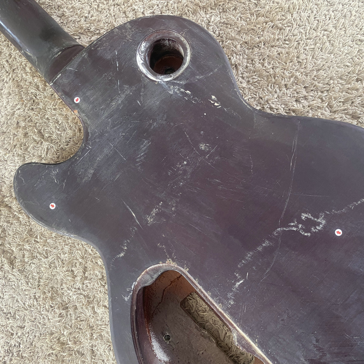 4 String Bass Semi Finished Project, Mahogany Body, Rosewood Fingerboard Neck - L538