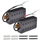 Double Coil 12 Hole Humbucker Pickup for LP Electric Guitar Black