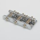 Brass Saddles Fixed Guitar Hardtail Bridge in Chrome