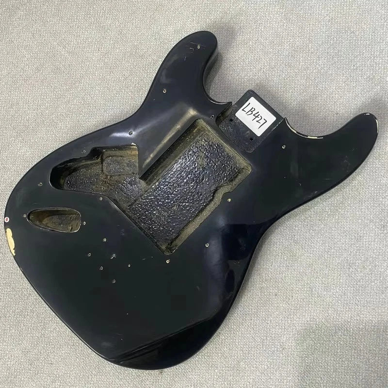 Left Hand Mini Guitar Body, Black, Custom Pickup Route