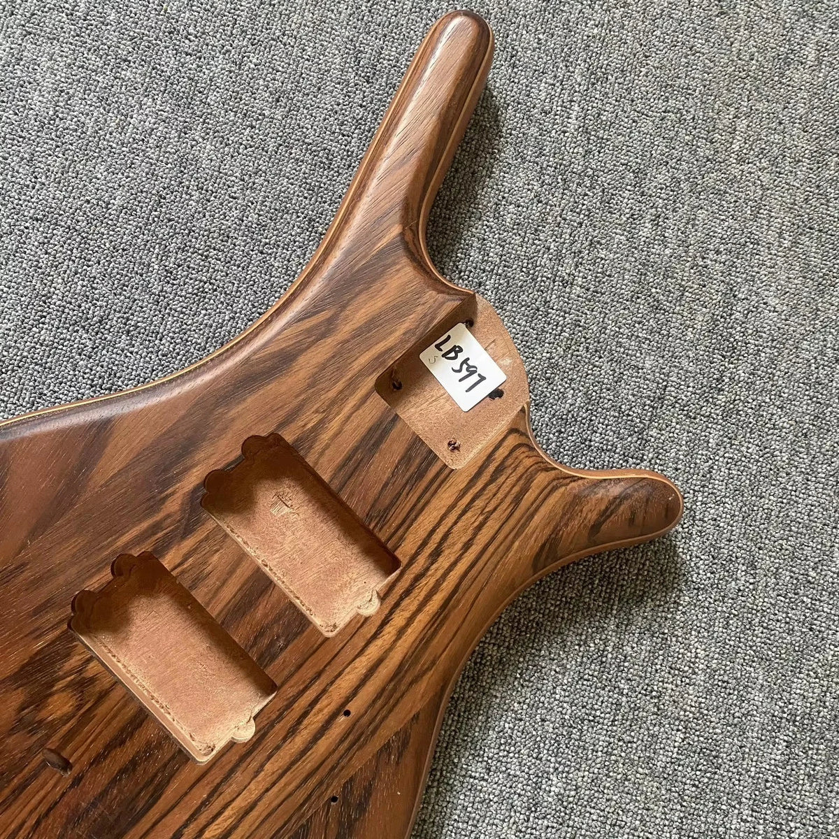 Walnut and Mahogany Wood DIY Project Bass Guitar Body
