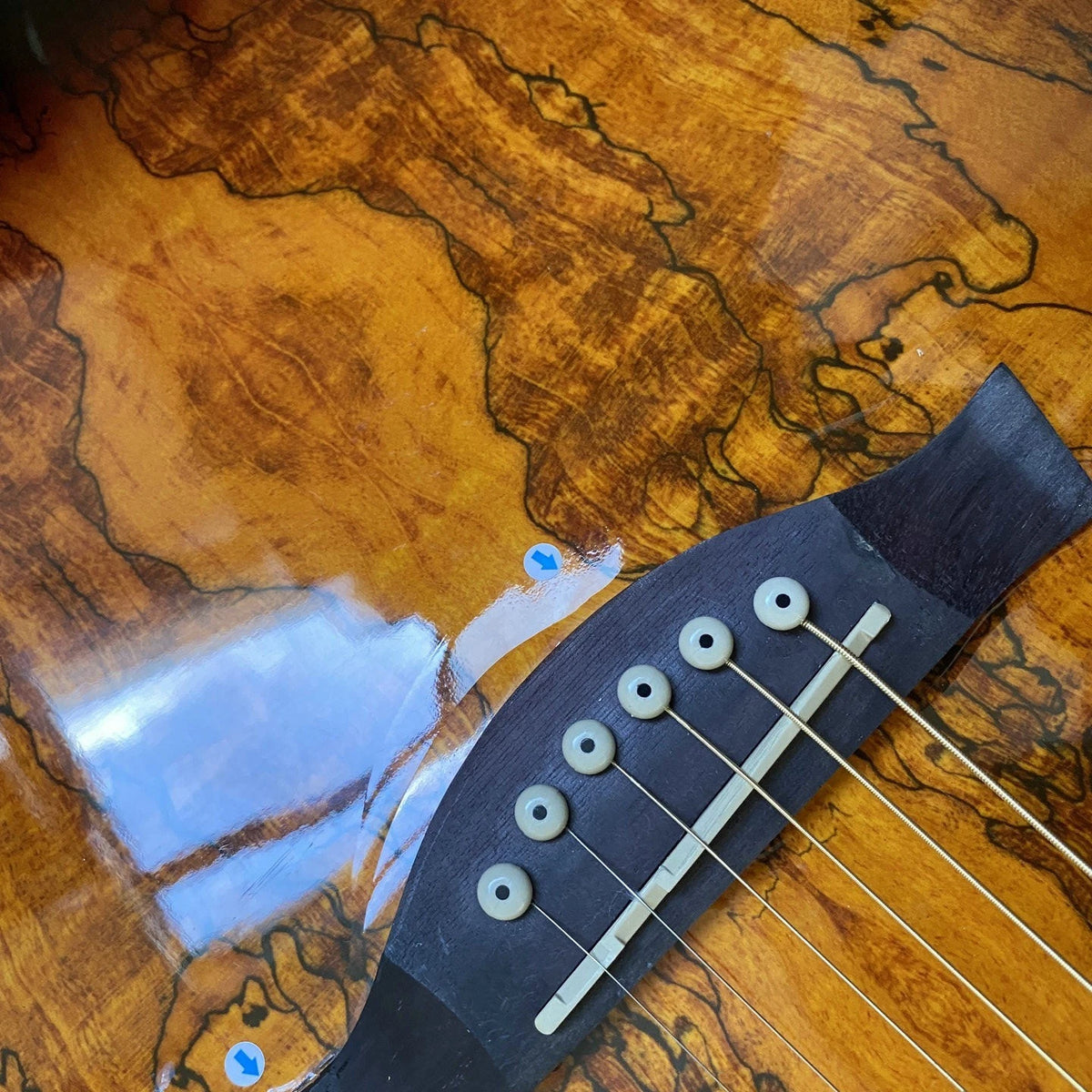 Acoustic Guitar, Black Wood Finish, Sunburst Finish, Mahogany Neck