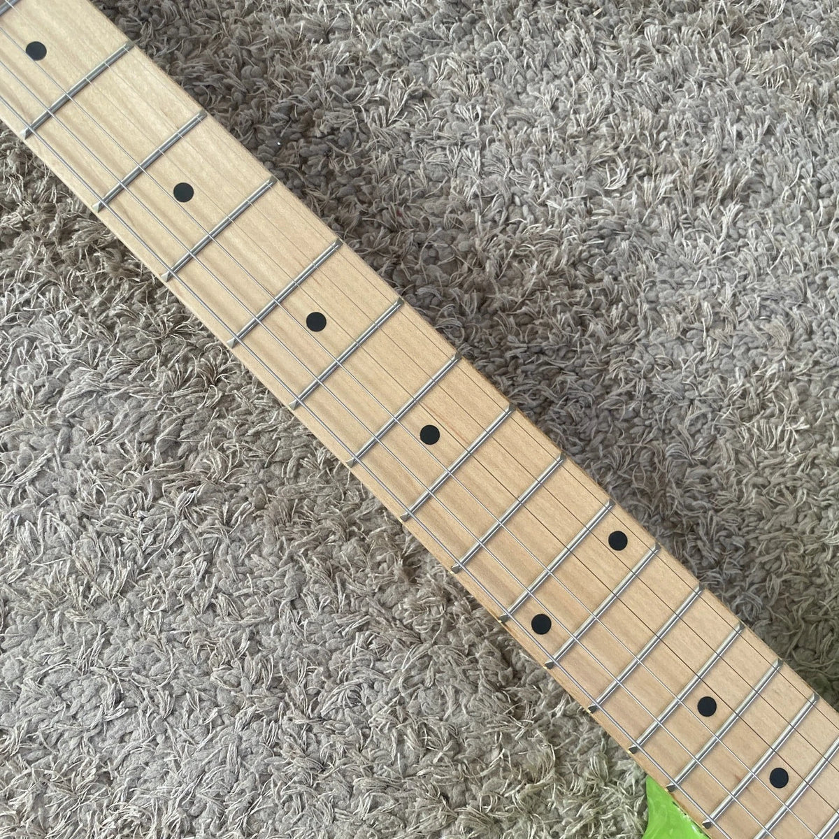 Grass Green Electric Guitar, Basswood Body, Maple Neck