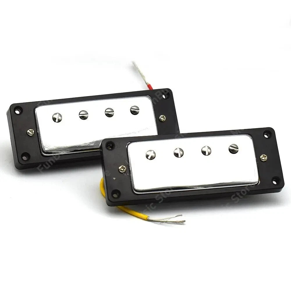 Chrome 4 String Bass Mini Humbucker Pickups Set