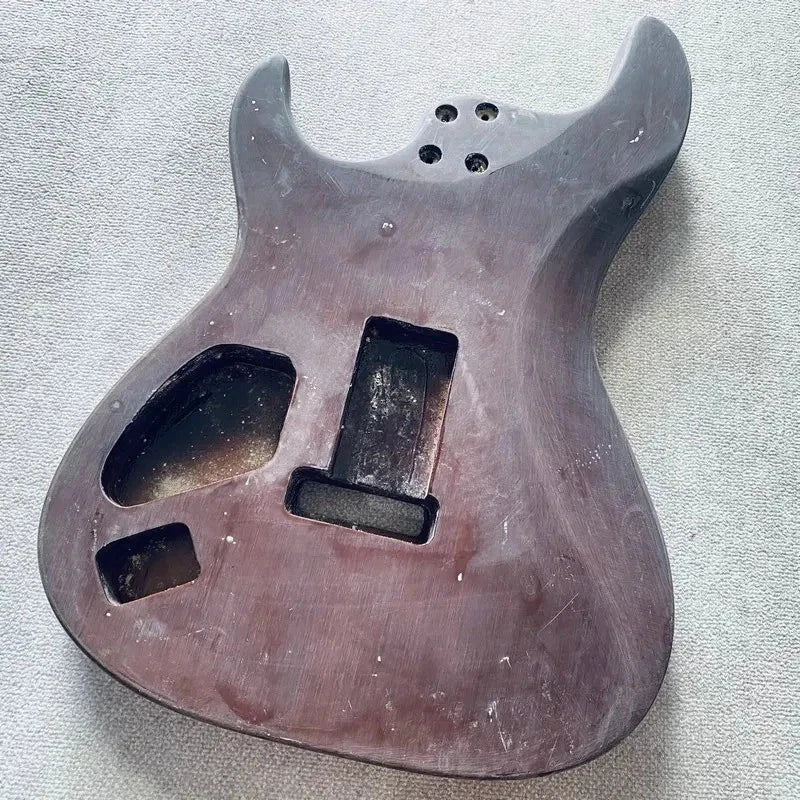 Orange HSS Quilted Maple Top Okoume Wood Guitar Body
