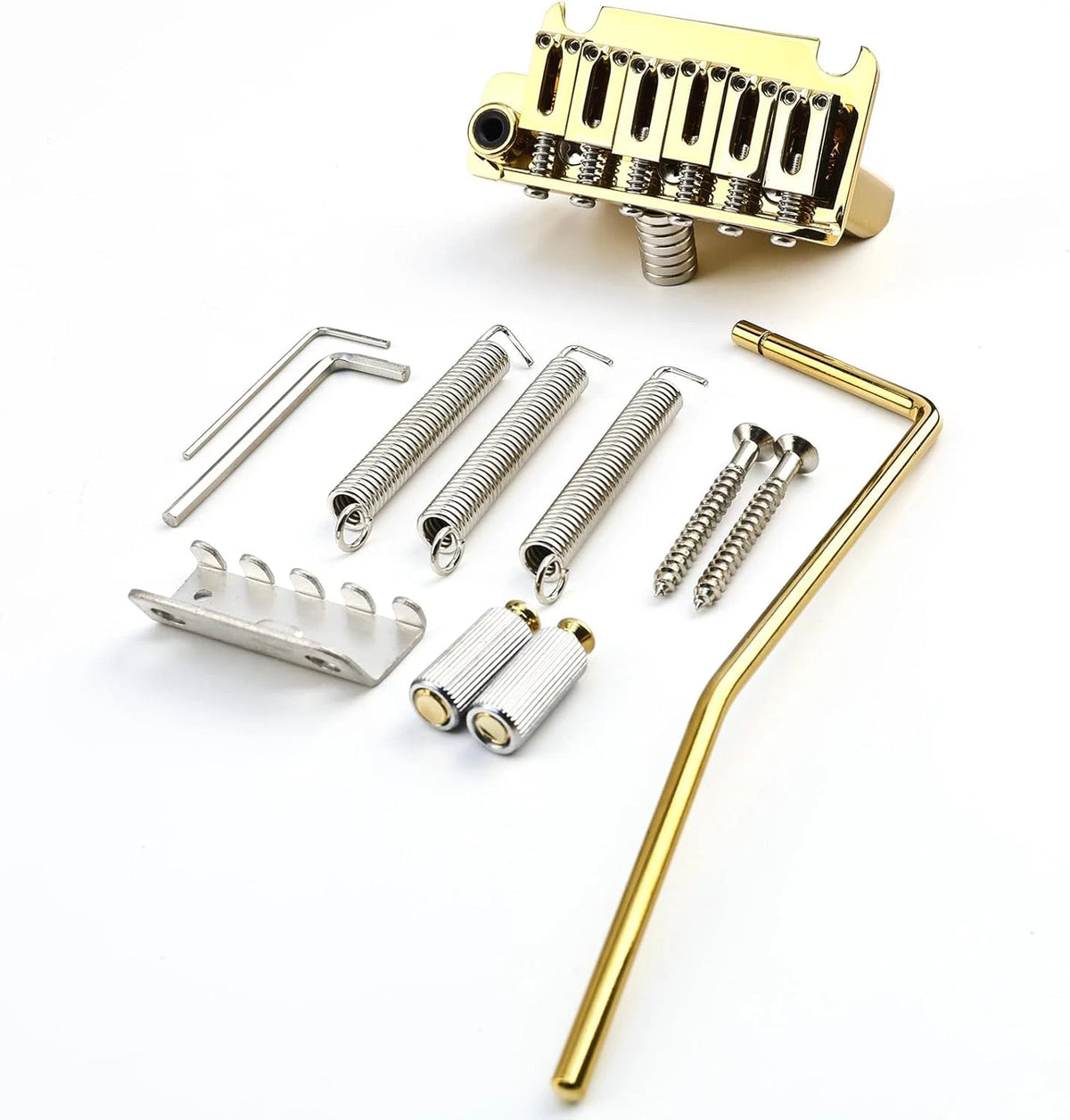 Gold Lefty Guitar Bridge Tremolo System, Brass Block Fit Stratocaster Strat
