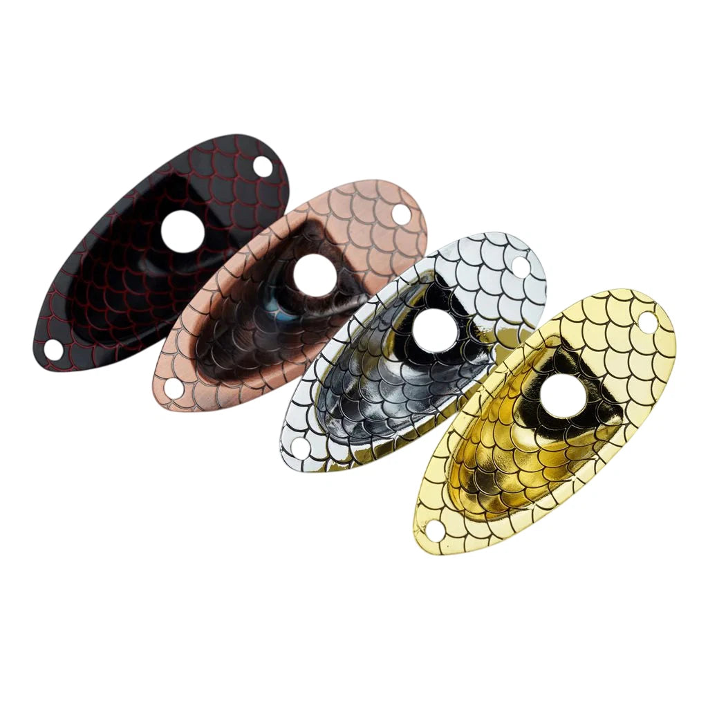 Snake Scale Guitar Oval Boat Jack Plate Socket Fit Stratocaster Strat