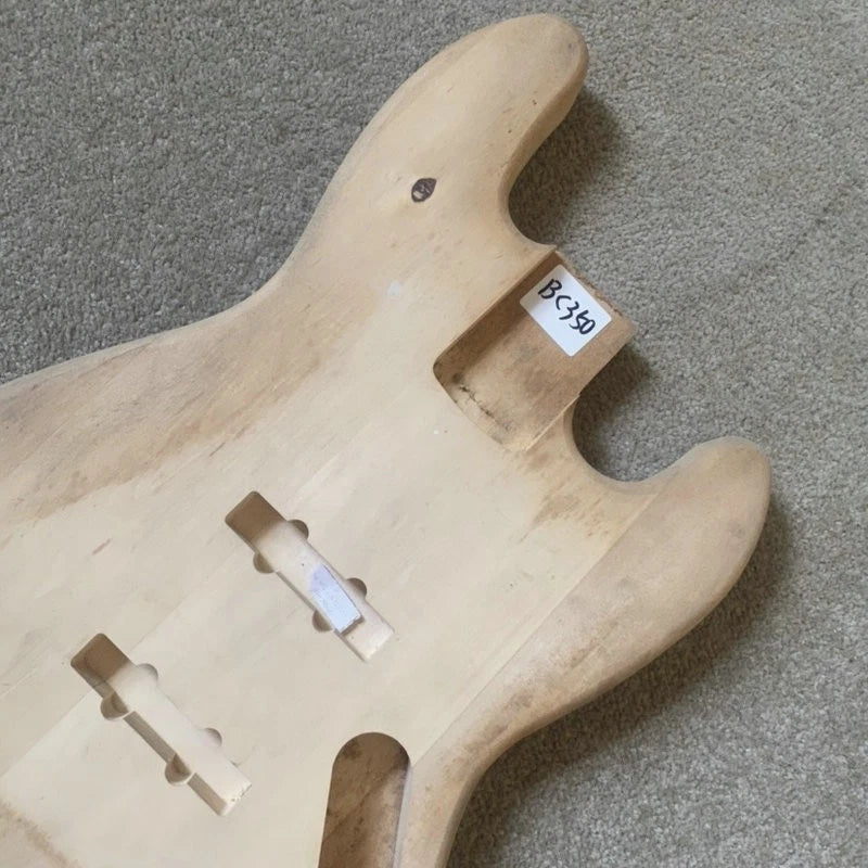 Unpainted Jazz Bass Body, Natural Basswood Fit Jazz Bass DIY Project