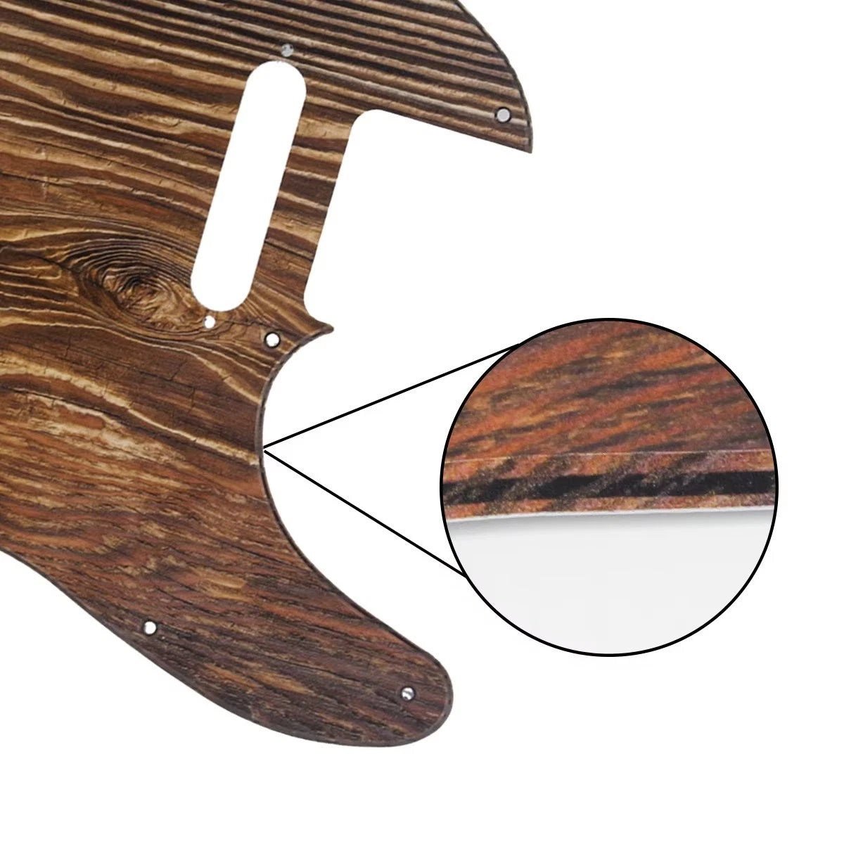 Wood Color Top Guitar Pickguard Scratch Plate Fit Telecaster Tele