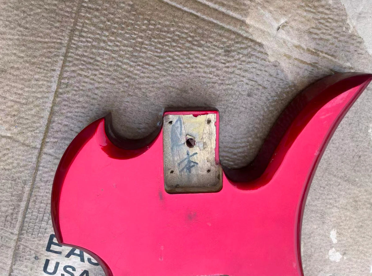 Metallic Red Basswood Guitar Body, with Single Humbucker Fit Mockingbird DIY