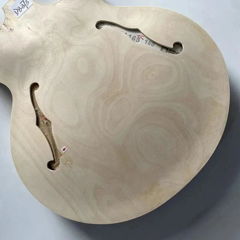 Maple Unfinished Semi Hollow Jazz Bass Body DIY Project