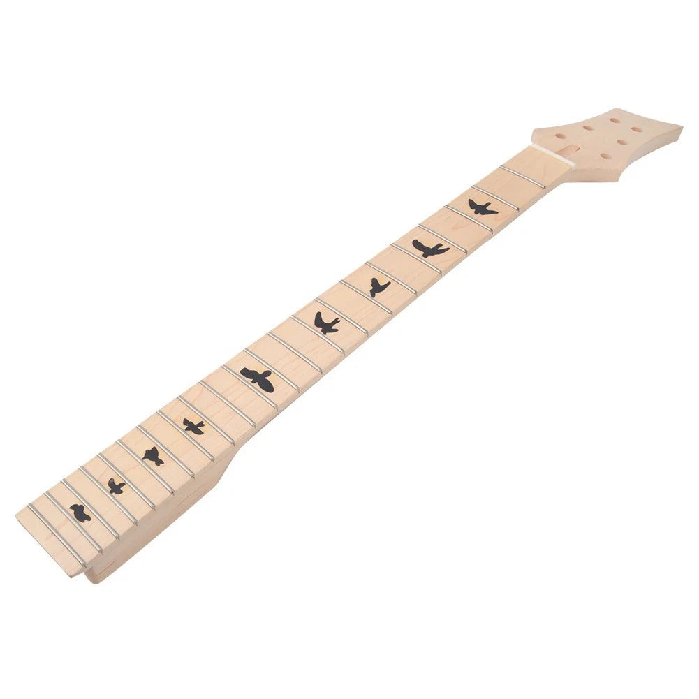Maple Wood Guitar Neck, Maple Fingerboard 22 Frets, Doves Inlay Markers